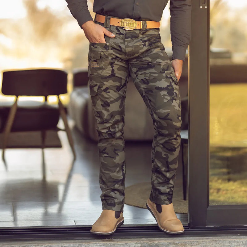 Boerboel Men’s Adjustable Kalahari Cargo Pants – Military