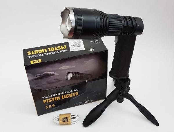 Pistol Light 1200 Lumen LED Rechargeable with Tripod