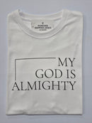 FRJ Mens My God is Almighty White T-Shirt