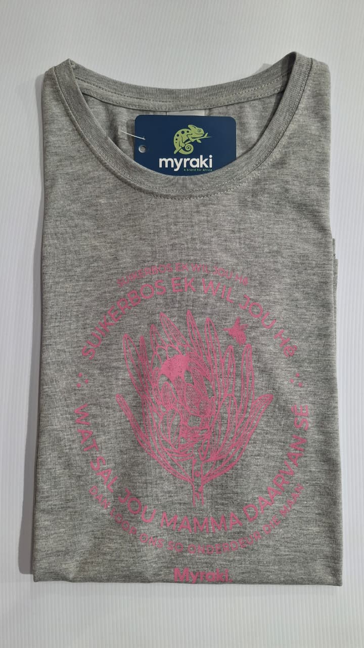 Myraki Ladies Suikerbossie Melange Grey T-Shirt