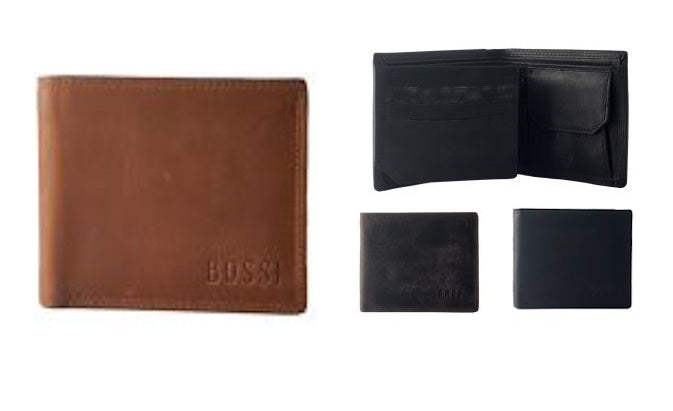 Bossi Oil Leather Small Billfold Wallet