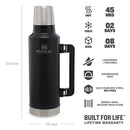 Stanley Legendary Classic Bottle 1.9L / 2.0QT - Matte Black Pebble