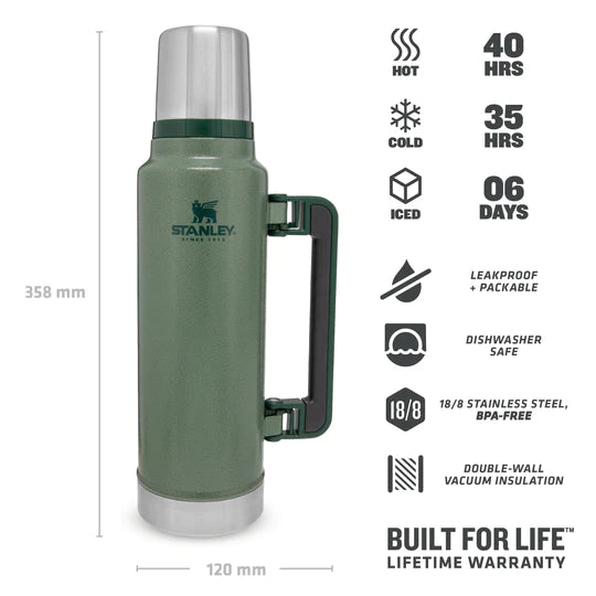 Stanley Legendary Classic Bottle 1.4L / 1.5QT - Hammertone Green