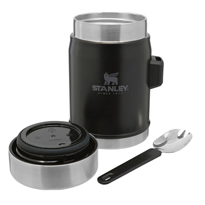 Stanley Legendary Food Jar + Spork .4L / 14oz - Matte Black Pebble