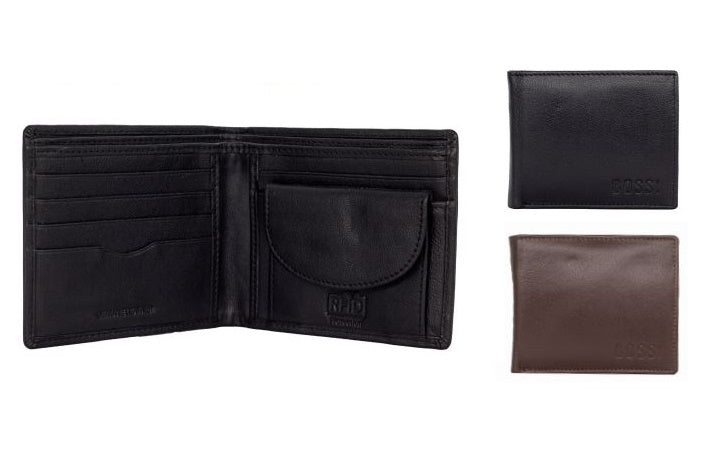 Bossi RFID Leather Mens Billfold Wallet