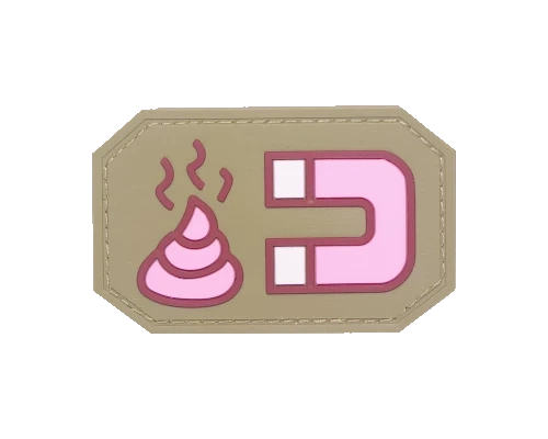 Emoji Shit Magnet PVC Patch with Hook Back