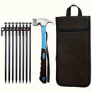 9pcs Heavy Duty Tent Stake and Hammer
