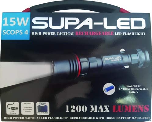 Supaled SL6027SB Scops 4 1200L Rechargable Torch with Accesories