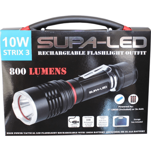 Supaled Strix 3 800L Rechargeable Torch with Accessories