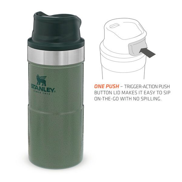 Stanley Trigger-Action Travel Mug .35L / 12oz - Hammertone Green