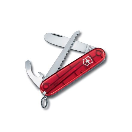 Victorinox My First Victorinox with Rounded Tip + Wood Saw 84mm Transparent Red