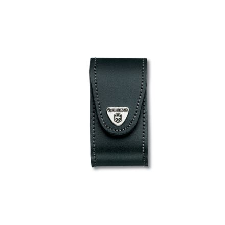 Victorinox XL Black Leather Belt Pouch with Hook and Loop Fastener