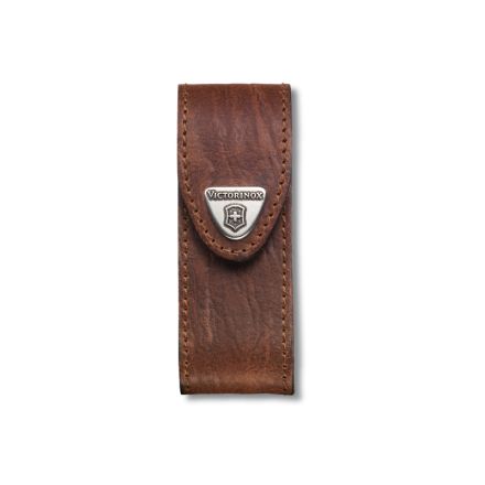 Victorinox Brown Leather Belt Pouch with Hook and Loop Fastener