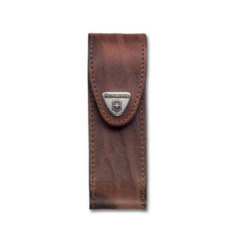 Victorinox Brown Large Leather Belt Pouch with Hook and Loop Fastener