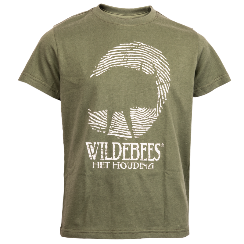 Wildebees WBB128 Army Green Finger Print Boys Tee S23