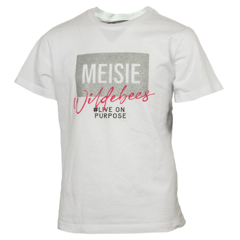 Wildebees WBG056 Meisie On Purpose Girls Tee White