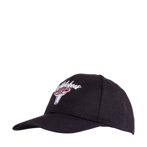 Wildebees Girls Flower Logo Cap Black