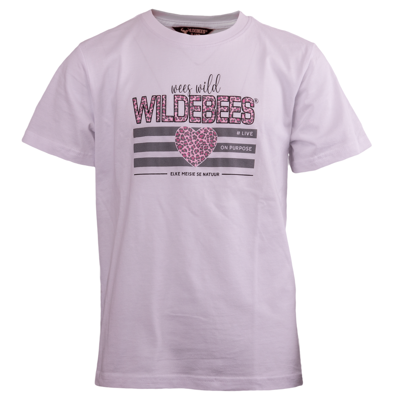Wildebees WBG067 White Wild Cat Girls Tee