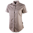 Wildebees Ladies Casual Short Sleeve Plain Pocket Blouse Stone