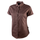 Wildebees Ladies Casual Short Sleeve Plain Pocket Blouse Taupe