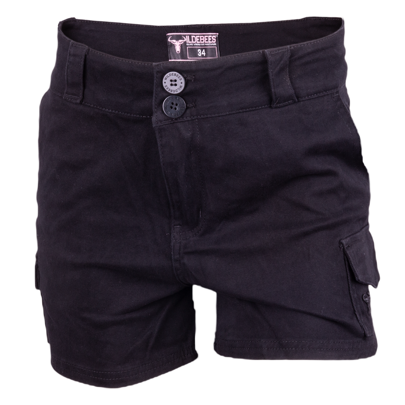 Wildebees Ladies Casual Stretch Outdoor Short -9cm In Leg Black