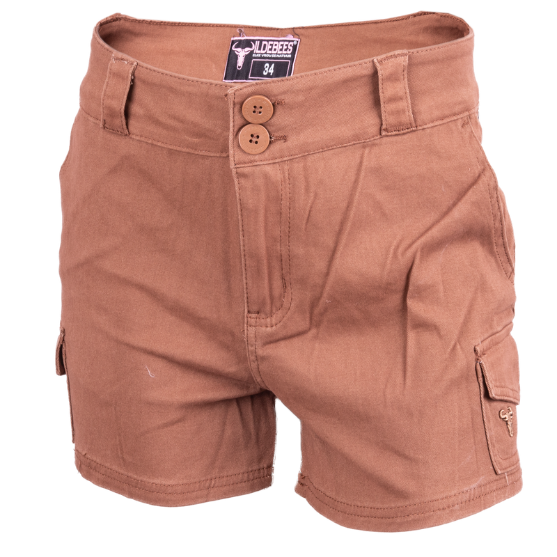 Wildebees Ladies Casual Stretch Outdoor Short -9cm In Leg Caramel