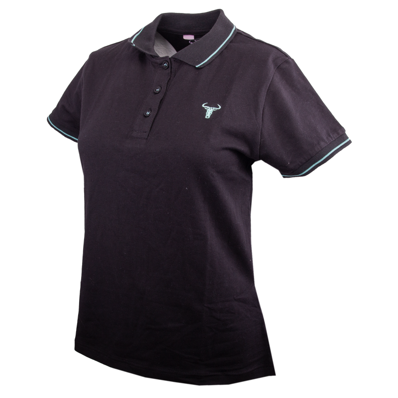 Wildebees WBL364 Black/Aqua Ladies SJ Tipped Golfer S23