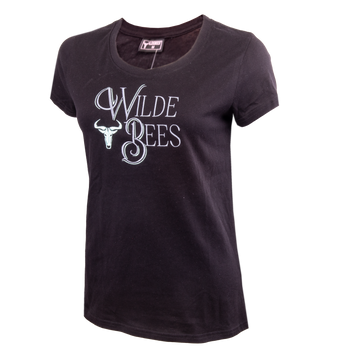 Wildebees WBL431 Black Curl Embroidery Tee S23