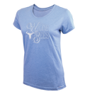Wildebees WBL431 Blue Bell Melange Curl Embroidery Tee S23