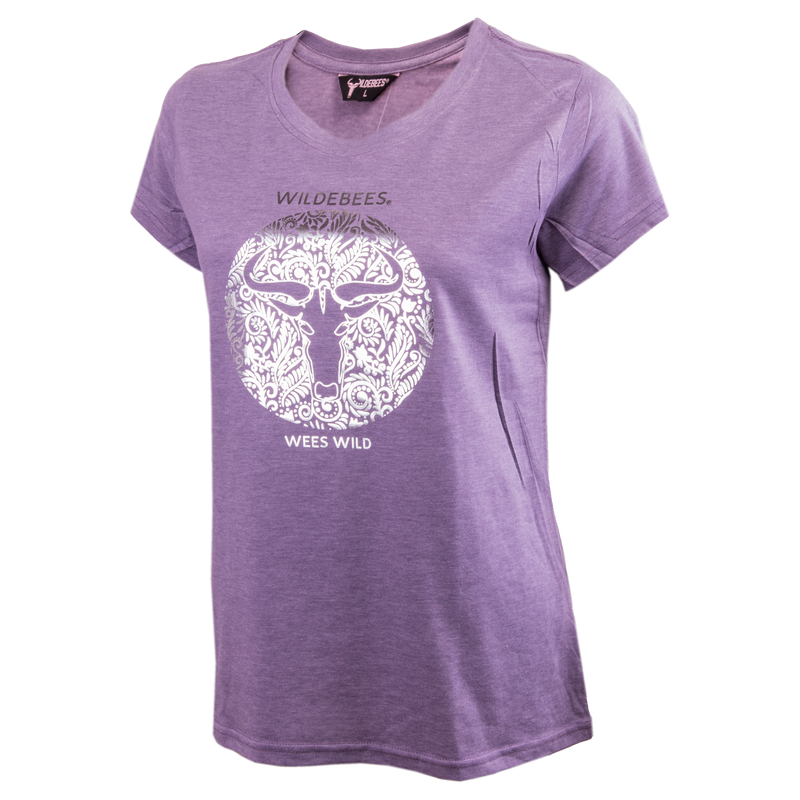 Wildebees WBL489 Lilac Melange Foil Filagree Tee S23