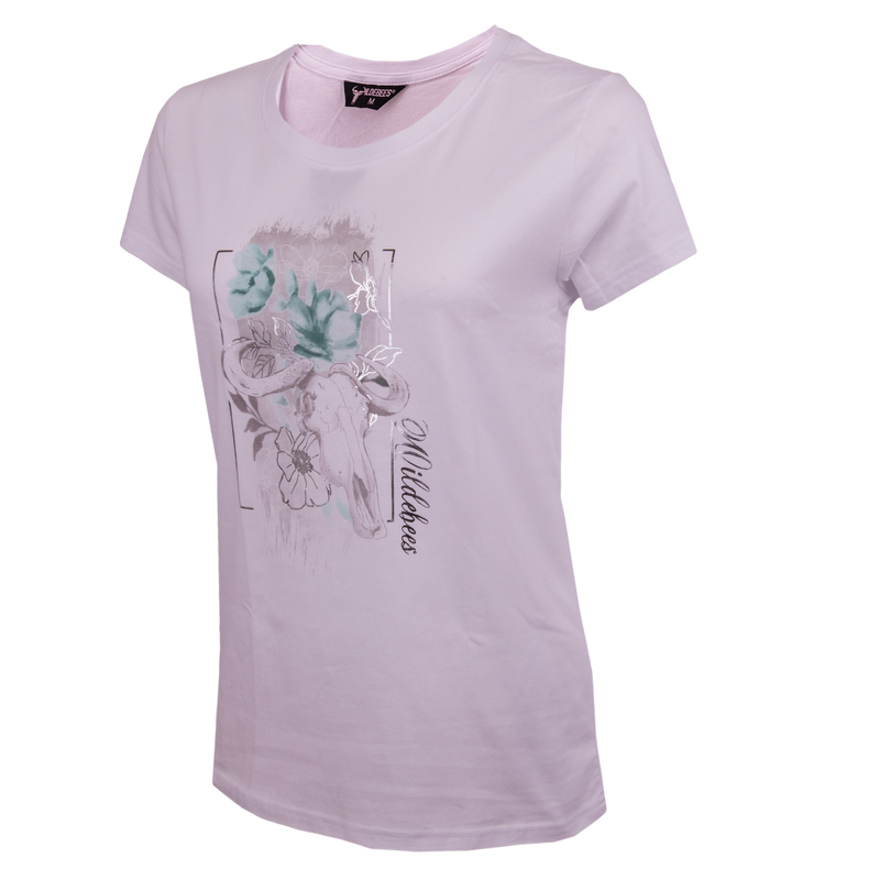 Wildebees WBL499 White Brushstroke Skull Tee S23