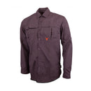 Wildebees Mens Casual Quick Dry Long Sleeve Fish Shirt Charcoal