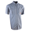 Wildebees Mens Casual Short Sleeve Vented Tech Nylon Shirt Cloud