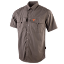 Wildebees Mens Casual Short Sleeve Vented Tech Nylon Shirt Olive