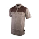 Wildebees WBM816 Mens Two Tone Shirt - Khaki/Taupe