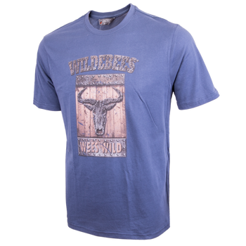 Wildebees WBM866 Indigo Metal Stud Wood Sign Tee