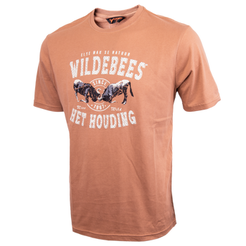 Wildebees WBM872 Camel Texty Dinkskrum Mens Tee S23