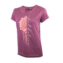 Wildebees WLA027 Mulberry Melange Vertical Dahlia Tee