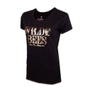 Wildebees WLA156 Black Entwined Foil Ladies Tee
