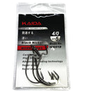 Kaida WM016 Black Nickel Bass Worm Fishing Hooks Size 4/0
