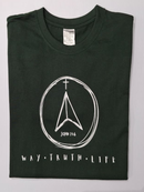 FRJ Mens Way,Truth,Life Bottle Green T-Shirt