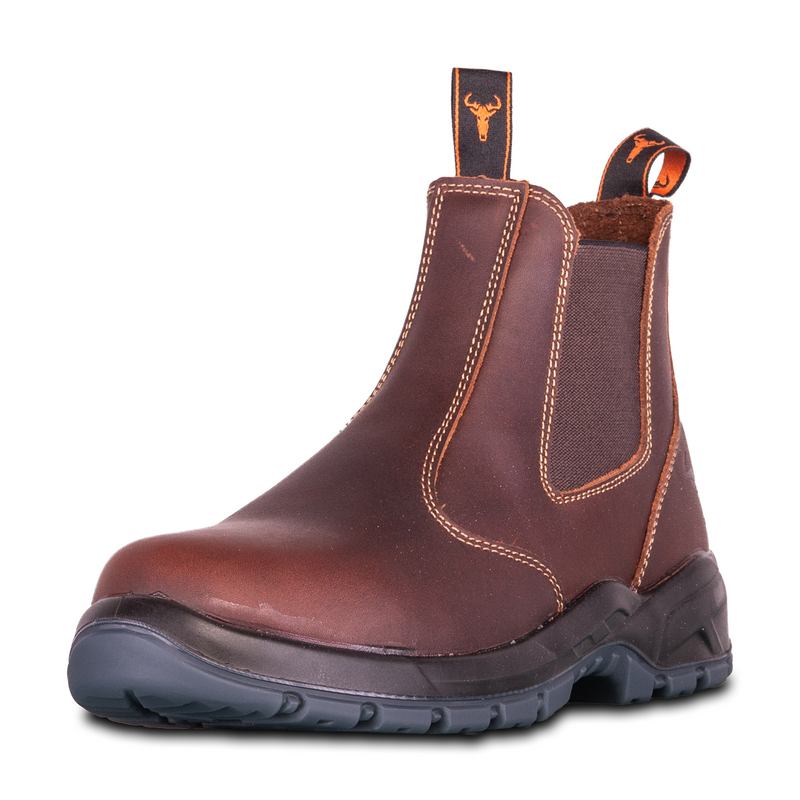 Wildebees Krokodil Chelsea Boots Mid Brown