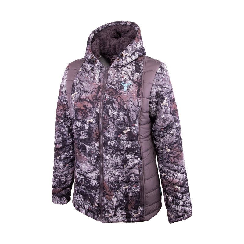 Wildebees Teddy Bonded Puffer Bark/Charcoal Ladies