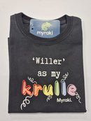 Myraki Girls Willer as my  Krulle Black T-Shirt