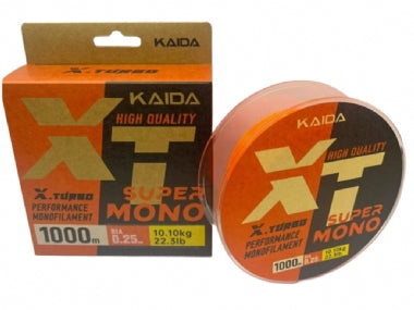 Kaida XT Super Mono Orange 1000M Fishing Line