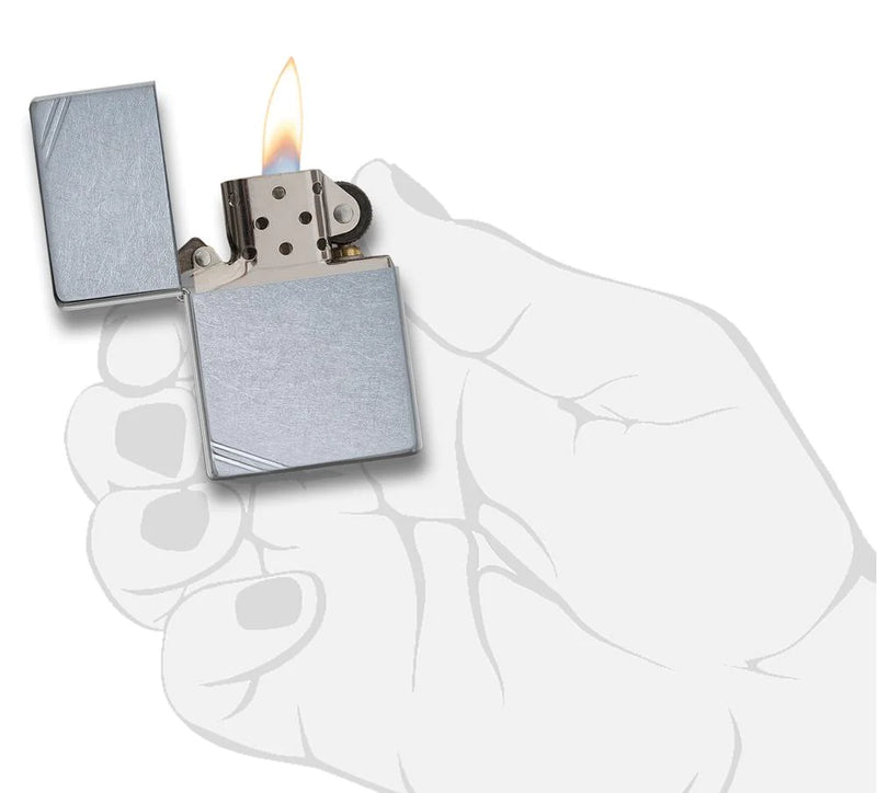 Zippo 267-0004 ZL Vintage Street Chrome with Slashes