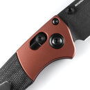 Benchmade Mini Crooked River Black Micarta & Burnt Copper Aluminium Handle with DLC BattleWash Finish