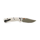 Benchmade Tagged Out Tan Grivory Handle with Forest Green Cerakote Blade Finish
