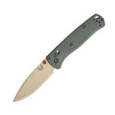 Benchmade Bugout Taiga Green Grivory Handle with Tan Cerkote Blade Finish