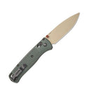 Benchmade Bugout Taiga Green Grivory Handle with Tan Cerkote Blade Finish